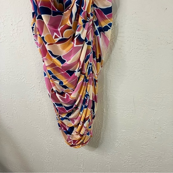 AFRM Corsica Ruched Cut Out Mini Dress in Summer Butterfly - Picture 7 of 12